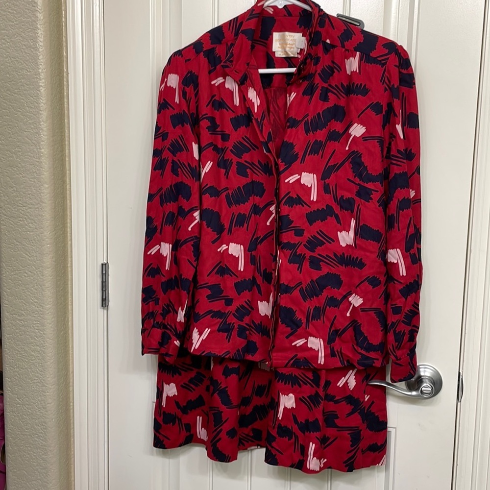 Vintage Pendleton blouse and skirt set